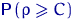 ${\mathsf P}\,(\rho\geqslant C)$