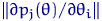 $\lVert\partial p_j(\theta)/\partial\theta_i\rVert$