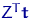 $Z^T{\mathbf t}$