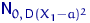 ${\mathsf N}_{0,\,{\mathsf D}\,(X_1-a)^2}$