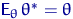 ${\mathsf E}_\theta\, \theta^* = \theta$