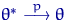 $\theta^* \buildrel {p} \over \longrightarrow \theta$