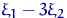 $\xi_1-3\xi_2$