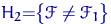 $H_2{=}\bigl\{\mathscr F\ne\mathscr F_1\bigr\}$