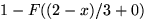 $1-F((2-x)/3+0)$