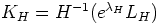 $
K_{H}=H^{-1}(e^{\lambda_H}L_{H})$